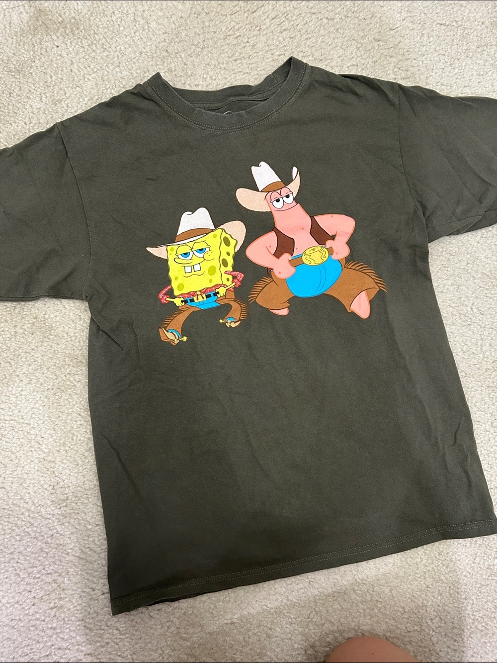 SpongeBob cowboy graphic tee